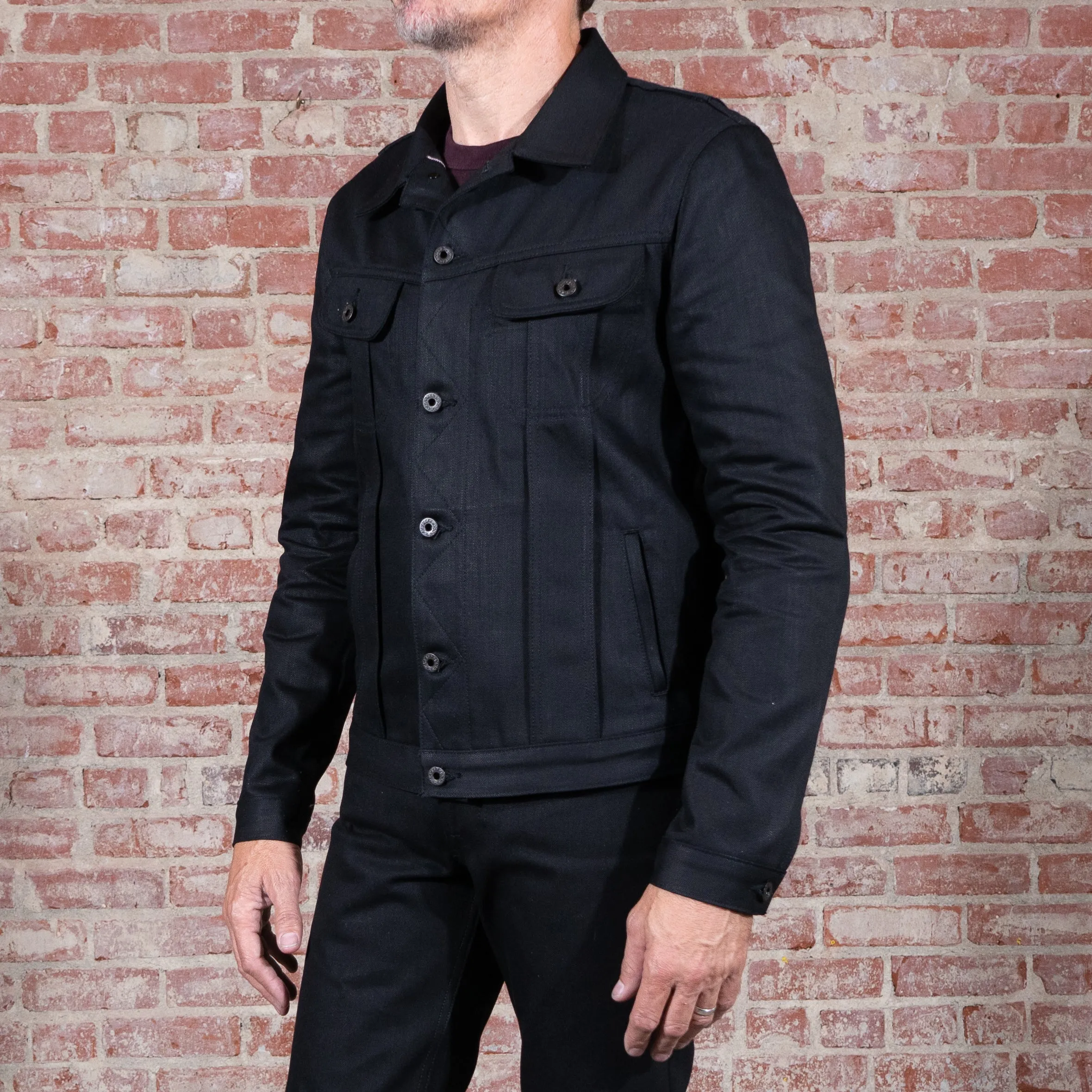Steadfast Rider 13oz Black Shadow Japan Selvedge Denim Jacket