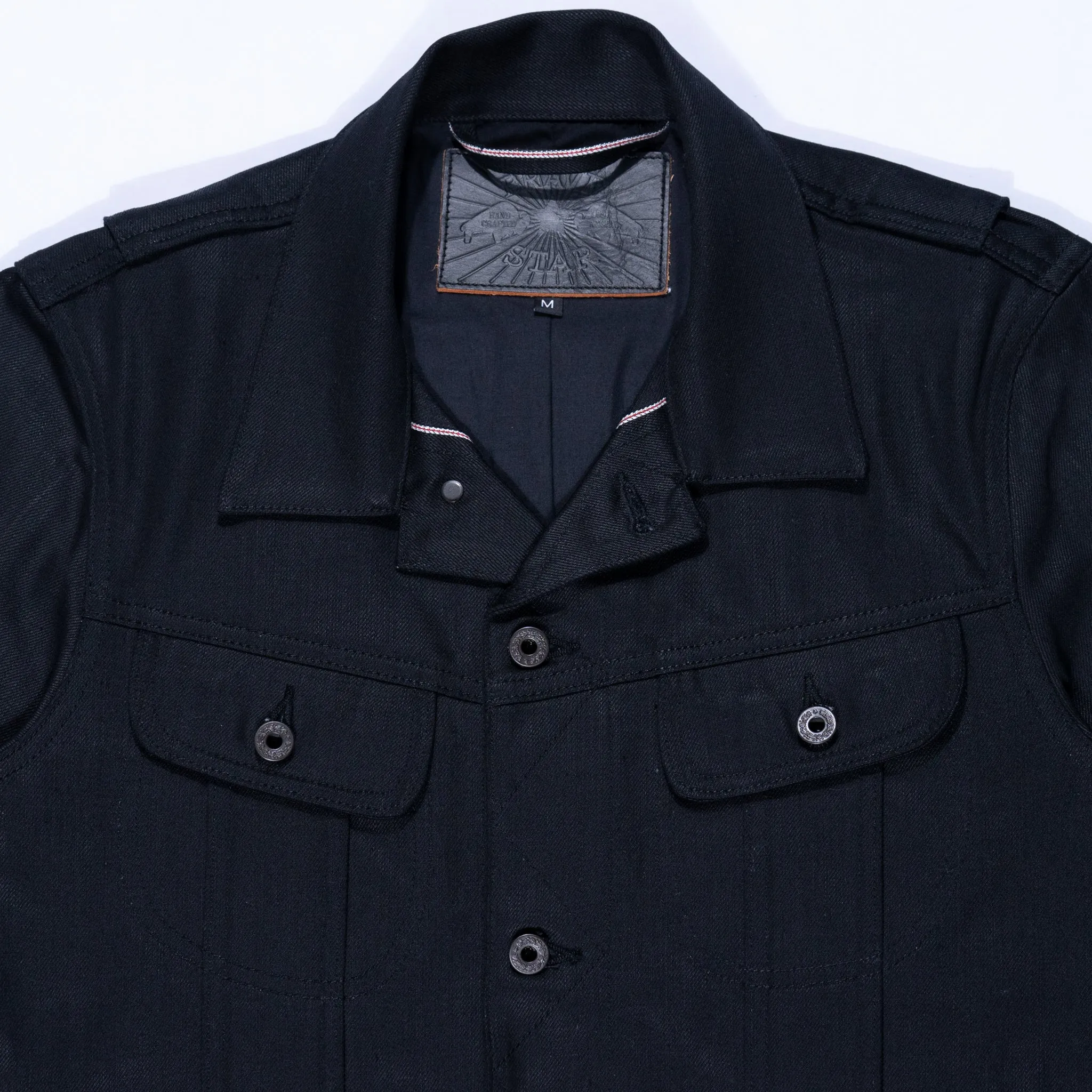 Steadfast Rider 13oz Black Shadow Japan Selvedge Denim Jacket