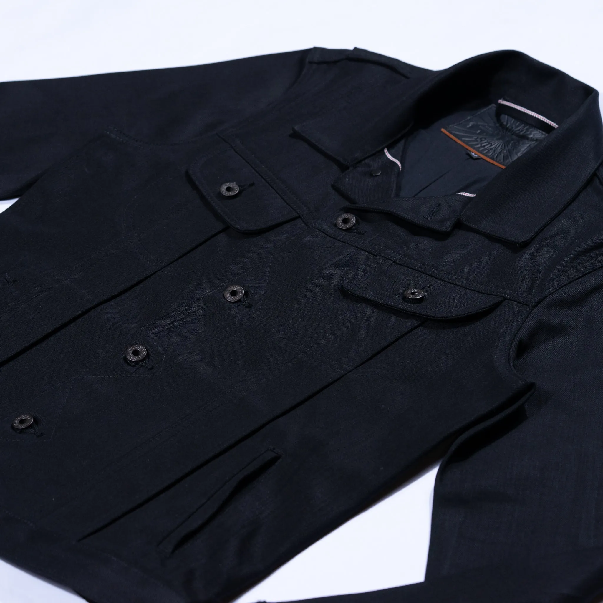Steadfast Rider 13oz Black Shadow Japan Selvedge Denim Jacket