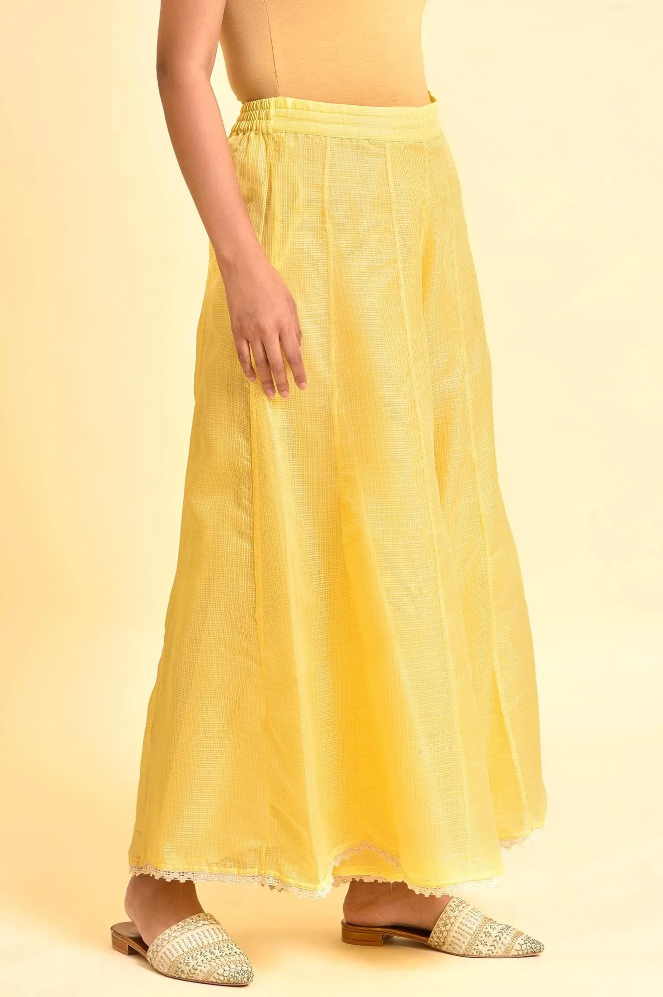 W for Woman Women's Regular Divided Skirt (23FEW62452-219526_Light Yellow_WM)