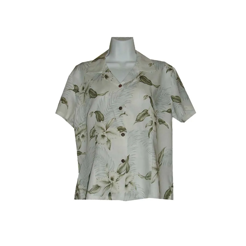White Orchid Women's Aloha Rayon Blouses
