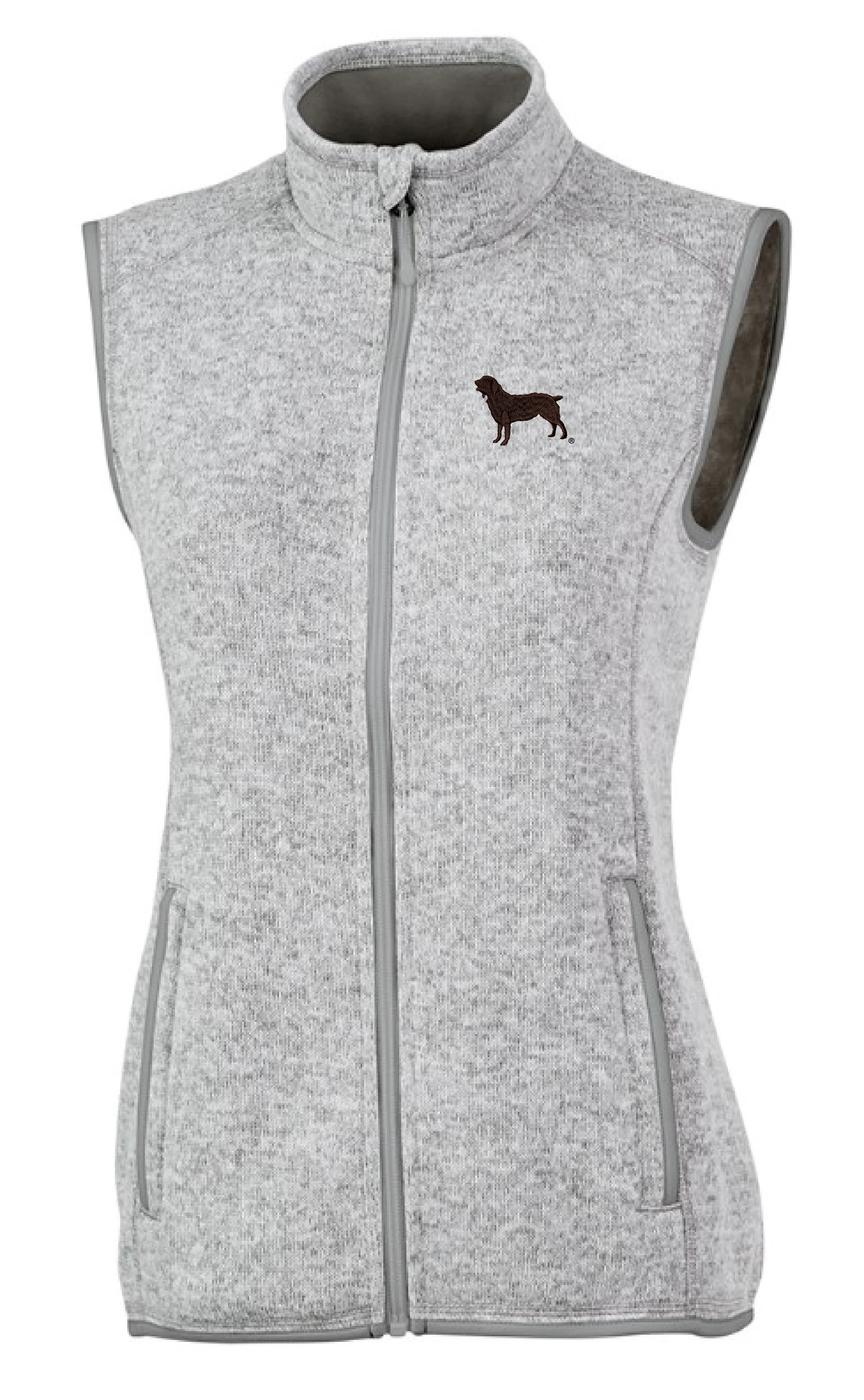 Womens Pacific Heathered Vest with Boykin Spaniel Society Official Silhouette (3 colors)